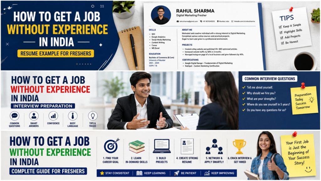 How to Get a Job Without Experience in India in 2026