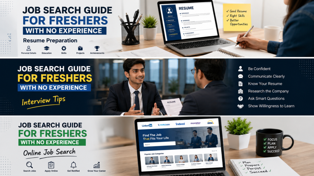 Job Search Guide for Freshers with No Experience in 2026